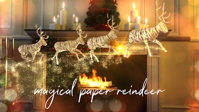 create amazing christmas video, animation card