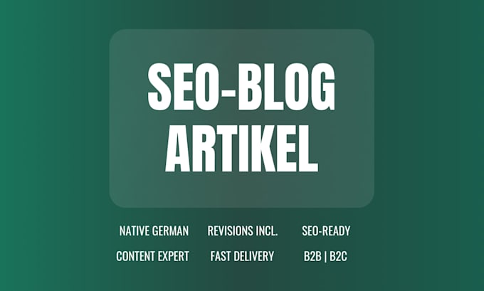 write a professional german blog article SEO optimized