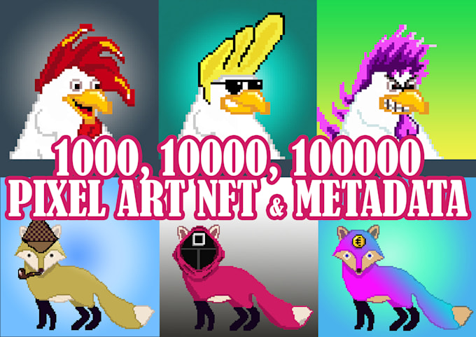 create pixel arts for your nft projects