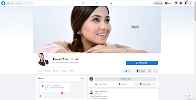 impressive and creative business facebook page, page setup