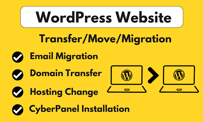 backup,migrate email,or transfer wordpress site to a new domain or vps hosting