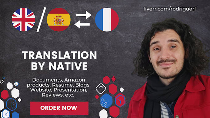 translate manually from english or spanish to french and viceversa