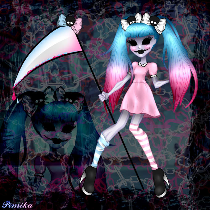 draw you as a monster high or lol surprise omg character