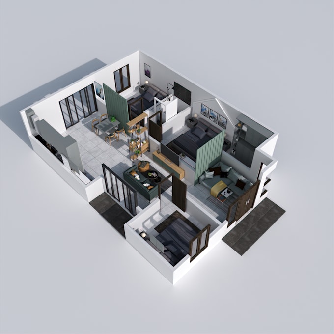 Create 3d Floor Plan By Dufiverr Fiverr Create 3d Floor Plan