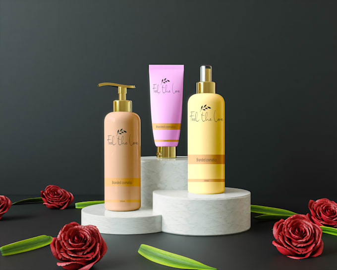 do modern and elegant product packaging and label design