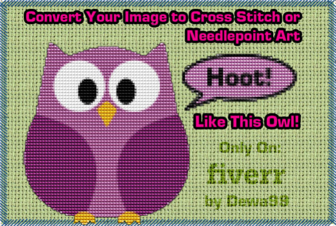 Convert any images photos logos into amazing cross stitch ...