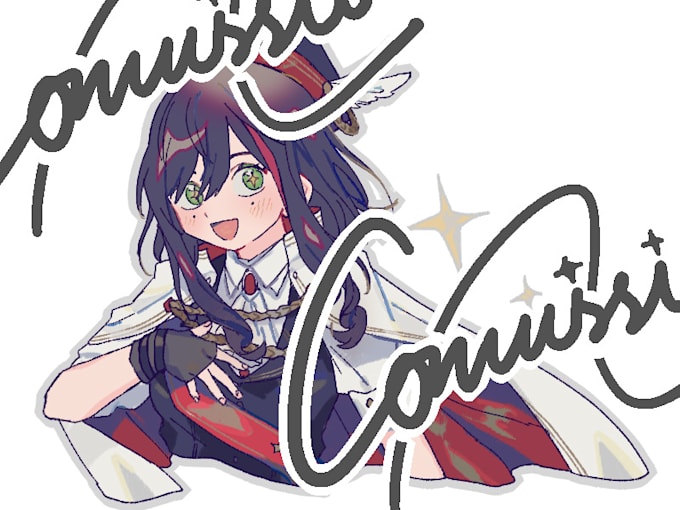 draw a halfbody illustration