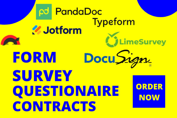 online form using jotform typeform pandadoc docusign surveymonkey