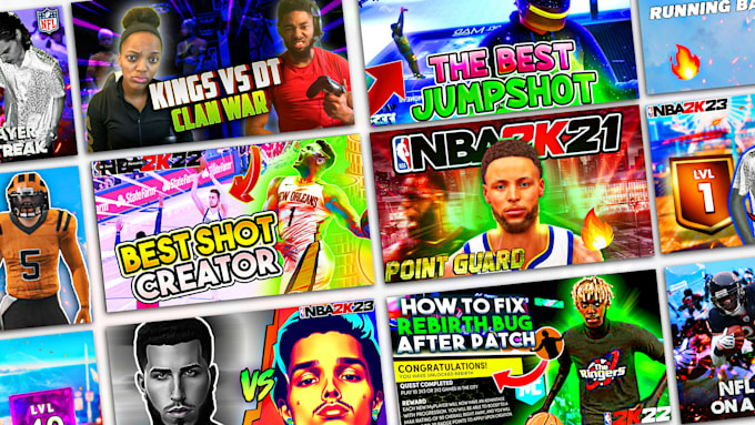make eye catching and engaging nba2k thumbnail