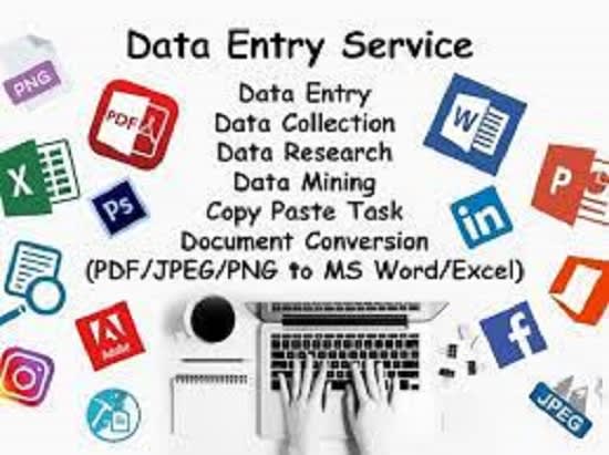 do data entry, fast typing and excel data entry work