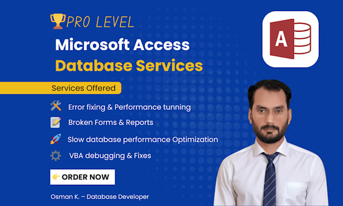 design, fix, or upgrade your ms access database