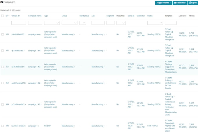 send your cold email campaign through my warmed email setup