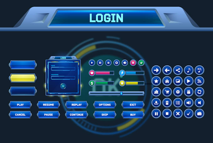 game design 2d game UI for mobile