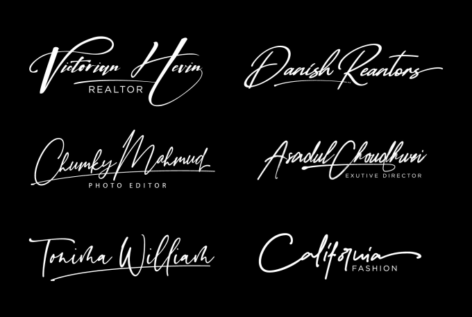 Design a unique handwritten scripted signature logo and branding by ...