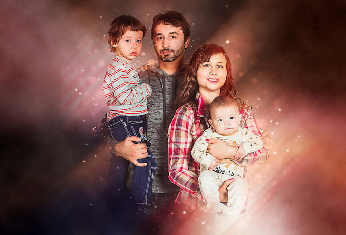 create a custom digital family portrait from your photo