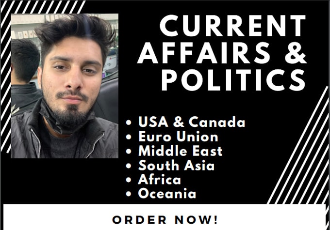 write article on politics and current affairs