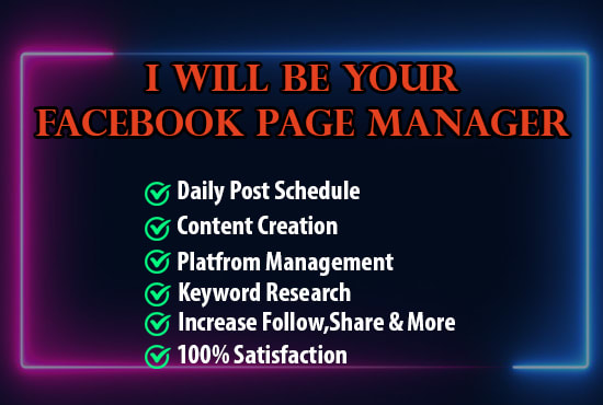be your facebook page manager