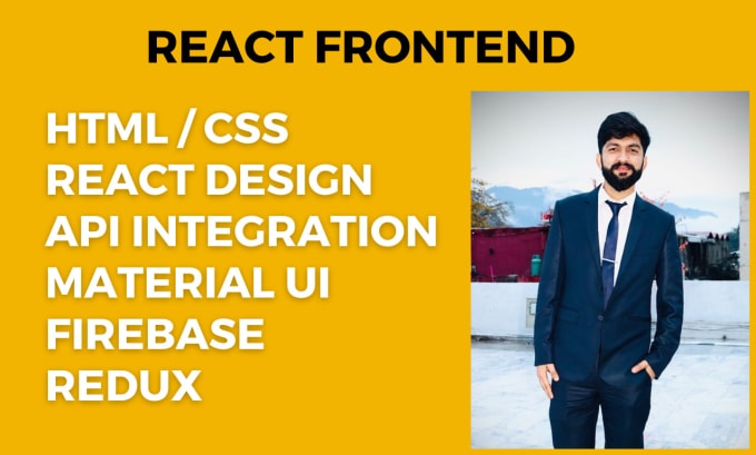Be your react front end web developer using react js, html, css and ...