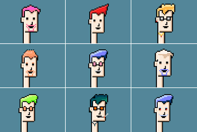 Create cryptopunk style nft art for your collection by Nft_monkey | Fiverr