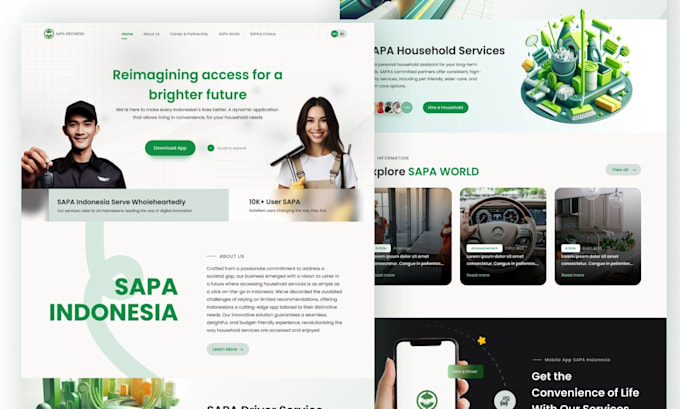 design pro website, landingpage with interactive prototype