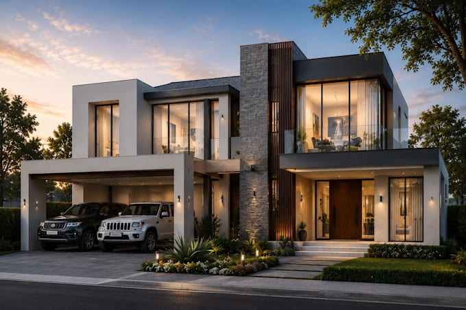 design your modern house with photorealistic 3d rendering