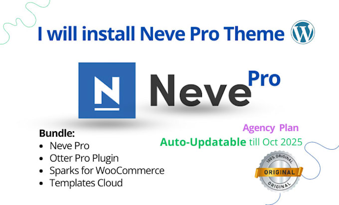 install neve pro theme with premium starter sites, premium wordpress theme