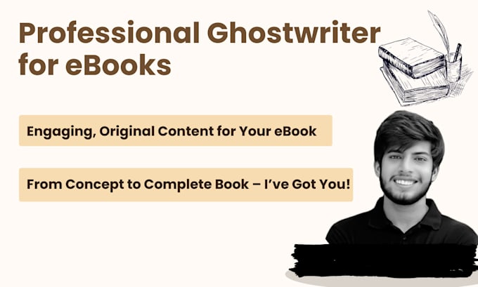 be your nonfiction ghostwriter for high quality ebooks