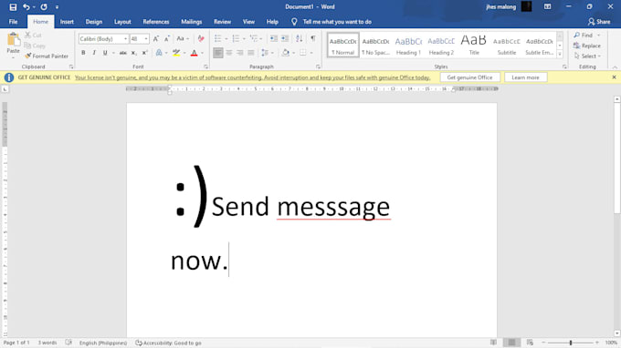 type and check grammar for ms word