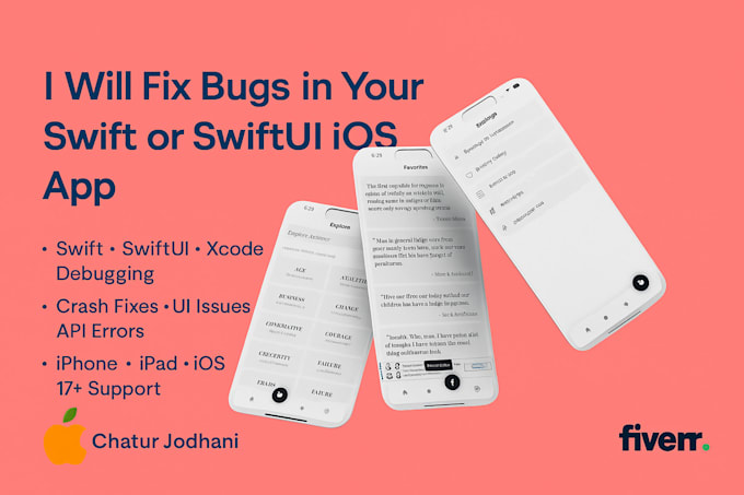fix bugs in your swift or swiftui ios app