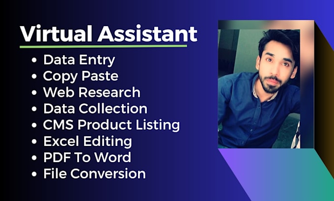 do fast accurate data entry, web research, copy paste and excel data entry job