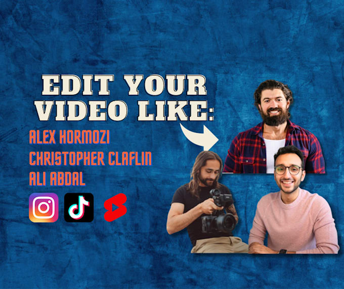 do alex hormozi, ali abdal christopher claflin style edit for you