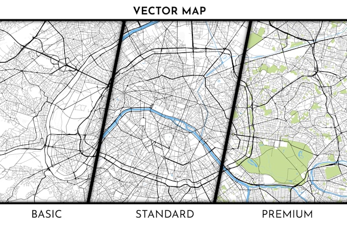 design vector map of any location
