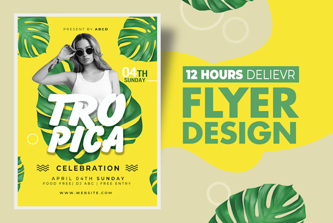design a professional business and event flyer in 8 hours