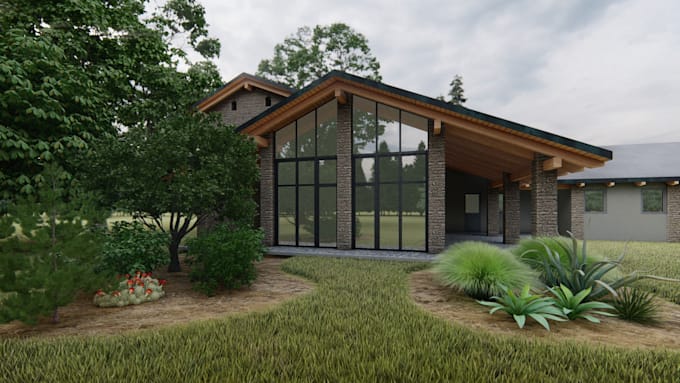 3d render and architecture model