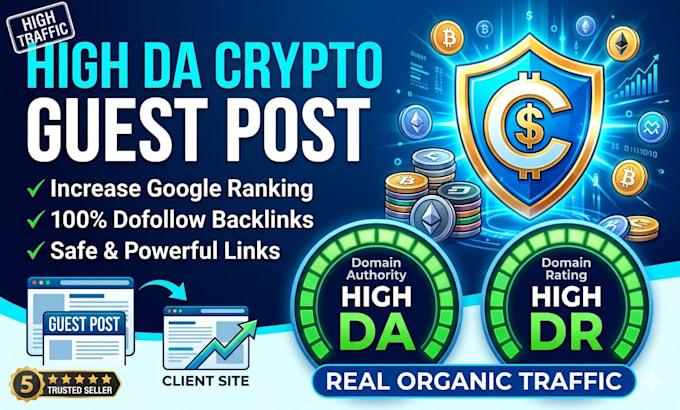 crypto guest post on da 90 real traffic pure niche site dofollow backlinks