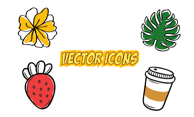 design unique graphics vector line icon, cute doodle icon