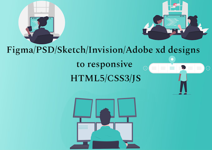 Converted figma, psd to responsive html, css, javascript by ...