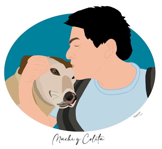 do a dog illustration