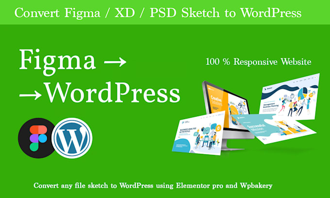 clone and convert figma to wordpress with elementor