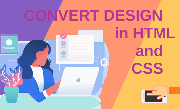 Convert your designs into html css code by Meliwebdev | Fiverr