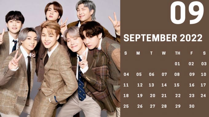 Design printable bts calendar in pdf by Bikkitv  Fiverr