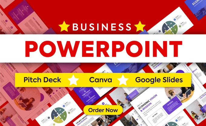 Hire a freelancer to design modern, clean powerpoint presentation or powerpoint template