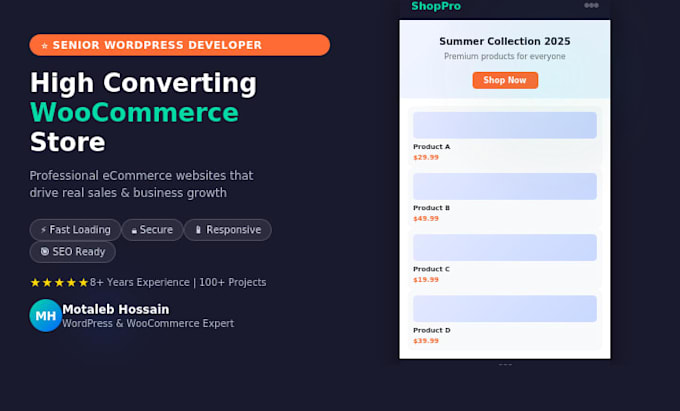 build a professional high converting woocommerce store in wordpress