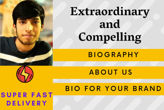be your amazing biography writer