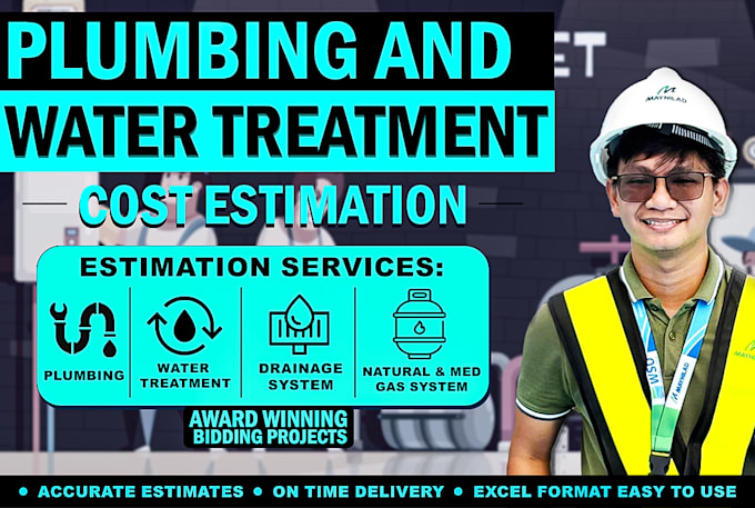 do plumbing, water treatment, sanitary cost estimation and quantity takeoff