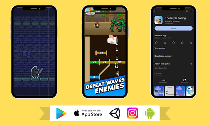 develop 2d mobile phone games using unity