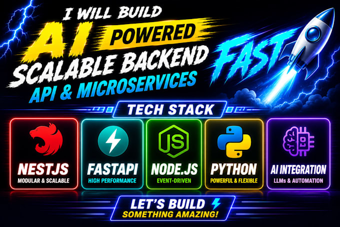 build ai powered scalable backend apis microservices with python nodejs nestjs