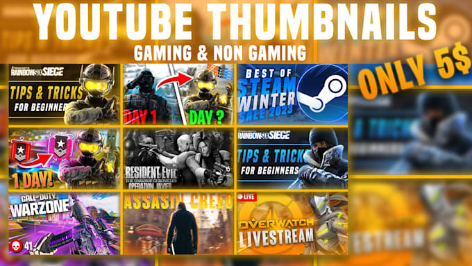 design click bait gaming thumbnails