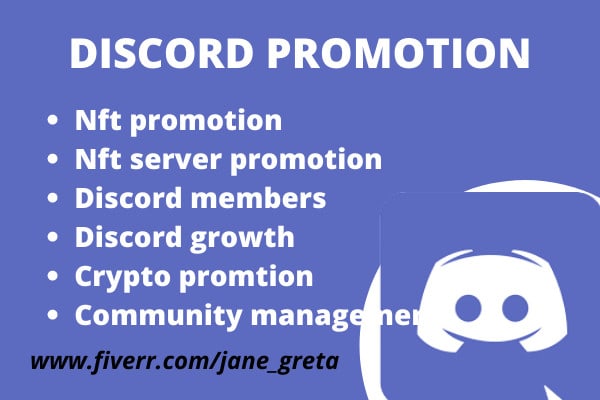 Do discord promotion, nft promotion, opensea, discord marketing, by ...