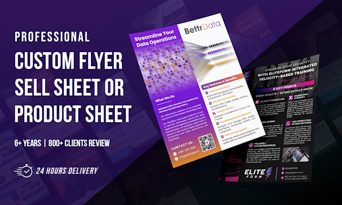 design a high converting business sell sheet or sales flyer